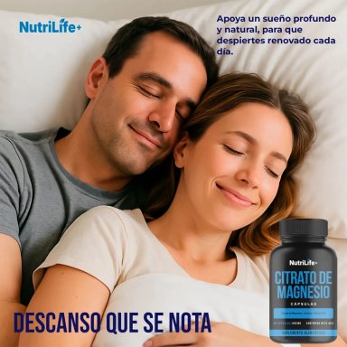 PACK 3 CITRATO DE MAGNESIO PURO 270 CAPSULAS NUTRILIFE+ SIN SABOR SUPLEMENTO - 3