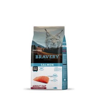 ALIMENTO SECO GATOS ADULTO BRAVERY SABOR SALMÓN 2 KG ESTERILIZADO - 1