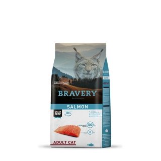 ALIMENTO SECO GATOS ADULTO BRAVERY SABOR SALMÓN 7 KG - 1