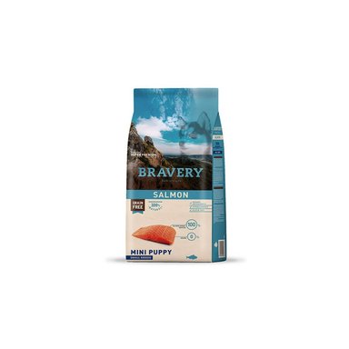 ALIMENTO SECO PERROS CACHORRO PUPPY BRAVERY RAZA PEQUEÑA SABOR SALMÓN BOLSA 7 KG - 1