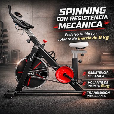 Bicicleta de Spinning CENTURIFIT Resistencia 6kg Estatica Cardio Fit - 2