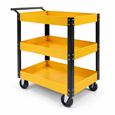 CARRO SERVICIO GUTSTARK 120 KG 3 CHAROLAS ACERO RUEDAS MULTIUSOS - 1