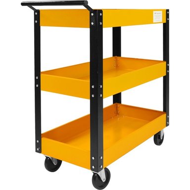 CARRO SERVICIO GUTSTARK 120 KG 3 CHAROLAS ACERO RUEDAS MULTIUSOS - 3