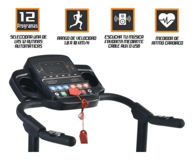 Trotadora Eléctrica Plegable Centurfit 1.25hp 10 Km/h Negro - 6