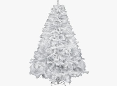 ARBOL PINO DE NAVIDAD BLANCO 190CM FRONDOSO JARDIMEX - 1