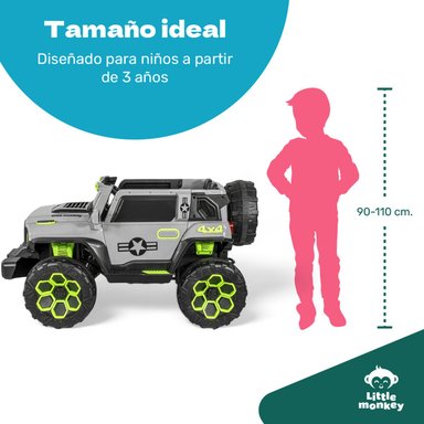 AUTO A BATERIA LITTLE MONKEY 12V CONTROL REMOTO MUSICA POR BLUETOOTH - 7