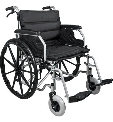 SILLA NANOFORT DE RUEDAS PARA OBESOS 150KG REFORZADA DOBLE SOPORTE - 1