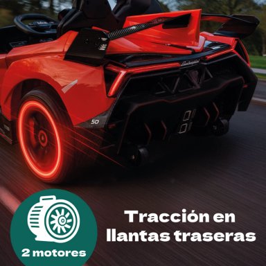 Auto Eléctrico Infantil Tipo Lamborghini 12V Control Remoto Luces Sonido MP3 Niños - 8