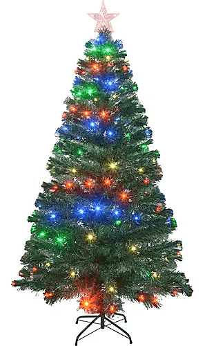 ARBOL JARDIMEX NAVIDAD LED FIBRA OPTICA 180 CM 200 RAMAS + ESTRELLA COLOR VERDE - 1