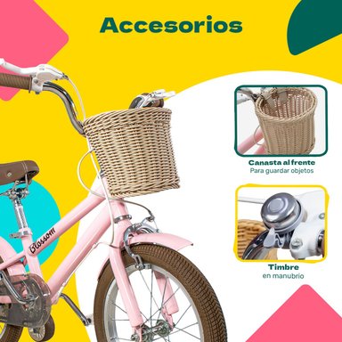 BICICLETA LITTLE MONKEY INFANTIL NIÑA RODADA 16 ROSA RUEDAS ENTRENAMIENTO TAMAÑO DEL CUADRO S - 5