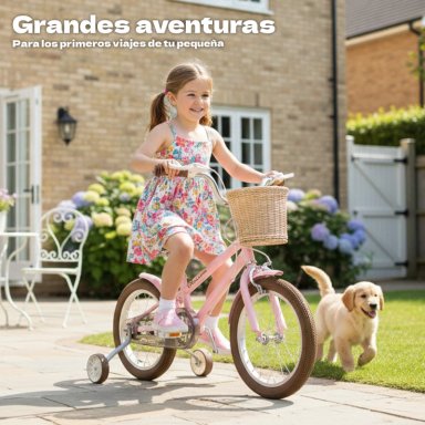 BICICLETA LITTLE MONKEY INFANTIL NIÑA RODADA 16 ROSA RUEDAS ENTRENAMIENTO TAMAÑO DEL CUADRO S - 7