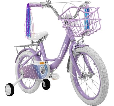 BICICLETA INFANTIL MORADA NIÑA RODADA 16 CON CANASTA COLOR MORADO TAMAÑO DEL CUADRO S - 1