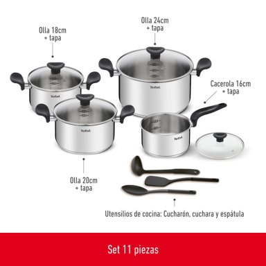 BATERIA DE COCINA ACERO INOXIDABLE PRIMARY 11 PIEZAS - 4