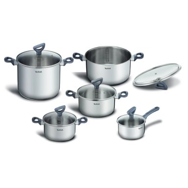 BATERIA DE COCINA ACERO INOXIDABLE DAILYCOOK 10 PIEZAS TEFAL - 1
