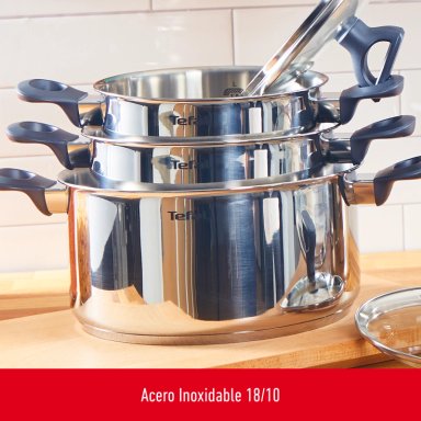 BATERIA DE COCINA ACERO INOXIDABLE DAILYCOOK 10 PIEZAS TEFAL - 7