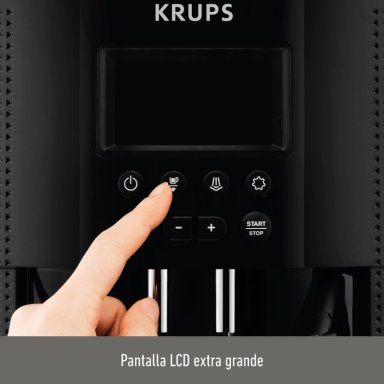 CAFETERA KRUPS SUPER AUTOMÁTICA ESPRESSO FULL AUTO DISPLAY ROJA + LECHERO - 5