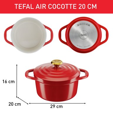 OLLA COCOTTE 20CM ROJA TEFAL - 8