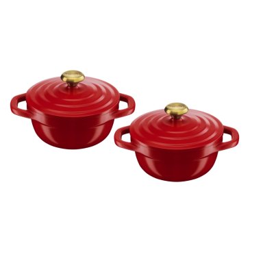 SET 2 MINI-COCOTTE 11CM ROJA - 1