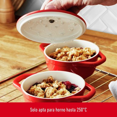 SET 2 MINI-COCOTTE 11CM ROJA - 5
