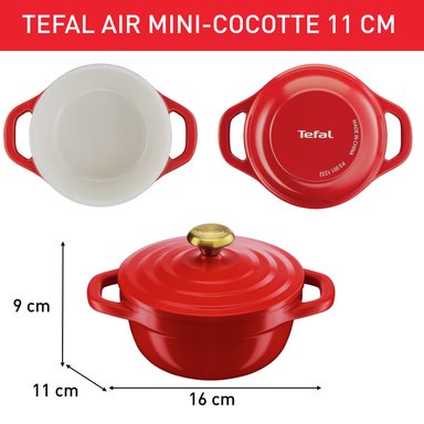 SET 2 MINI-COCOTTE 11CM ROJA - 7