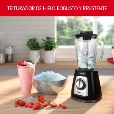 LICUADORA MOULINEX BLENDFORCE NEGRA 2V + PULSE 800W - 7