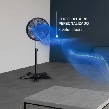 VENTILADOR PEDESTAL TURBO ESSENTIAL 15'' 40W ROWENTA - 4