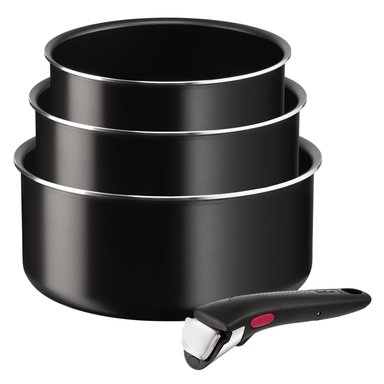 SET 3 OLLAS ANTIADHERENTE 16/18/20 CM + MANGO INGENIO TEFAL - 1