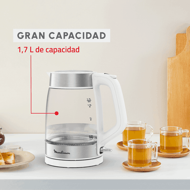 HERVIDOR DE VIDRIO SNOW WHITE 1.7L MOULINEX - 3
