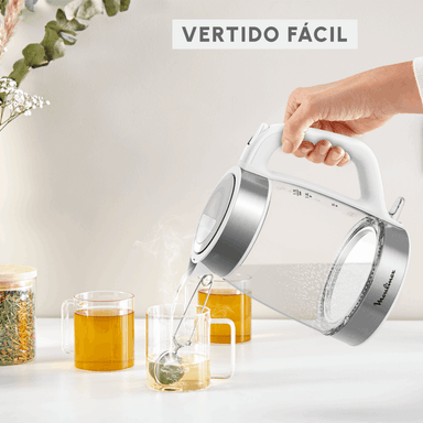 HERVIDOR DE VIDRIO SNOW WHITE 1.7L MOULINEX - 5