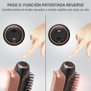 CEPILLO DE AIRE CALIENTE Y SECADOR DE PELO 2 EN 1 REVERSO NEGRO ROWENTA - 5