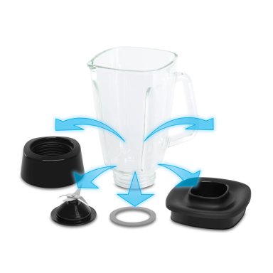 LICUADORA OPTIMIX NEGRA 2V 500W MOULINEX - 4