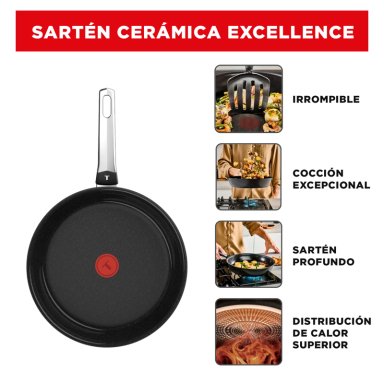SARTEN 28 CM EXCELLENCE CERAMICA FUSIONCORE TEFAL - 7