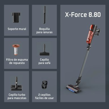 ASPIRADORA VERTICAL X FORCE 8.8 ANIMAL DIGITAL ROWENTA - 8