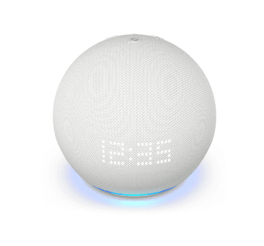 AMAZON ECHO DOT 5 PARLANTE INTELIGENTE Y RELOJ ALEXA BLANCO - 2