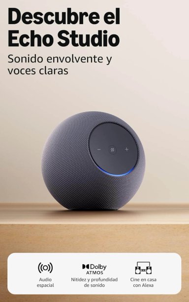 AMAZON ECHO STUDIO ULTIMA GENERACION CON ALEXA SONIDO ESPECTACULAR 2026 NEGRO - 2