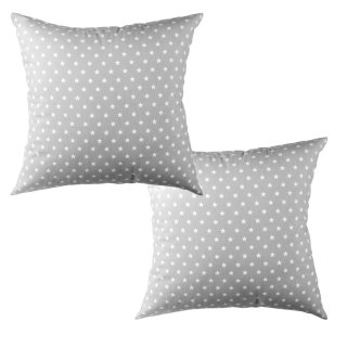 SET 2 COJINES LONA ESTRELLITA MINI GRIS - 1