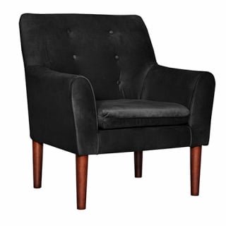POLTRONA 1C BERGEN FELPA   NEGRO 78 X 70 X 98 - 1