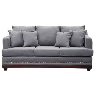 SOFÁ MASEL ESTAMBUL GRIS 3C TACHAS TELA 200 X 90 X 95 - 1