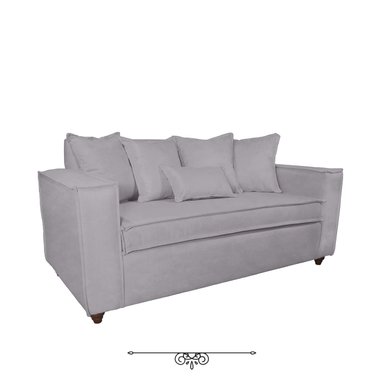 JUEGO DE LIVING DANTE 311 SOFA RESORTES Y SILLONES TIPO SITIAL COLOR GRIS CLARO - 2