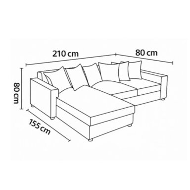 SOFA SECCIONAL INTERCAMBIABLE CON RESORTES DANTE BLANCO HUESO PARA LIVING FULL CONFORT - 4