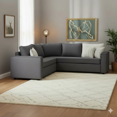LIVING 311 MATILDA 311 GRAFITO SECCIONAL 6 CUERPOS RESORTES FULL COMFORT + 2 POLTRONAS - 3