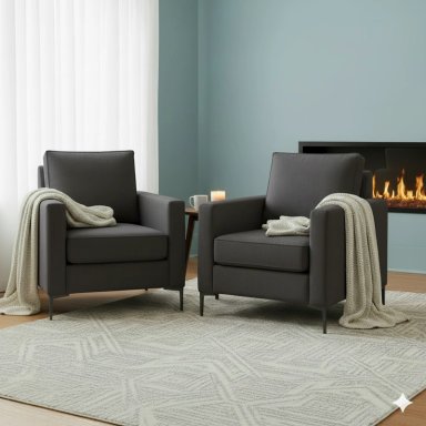 LIVING 311 MATILDA 311 GRAFITO SECCIONAL 6 CUERPOS RESORTES FULL COMFORT + 2 POLTRONAS - 4
