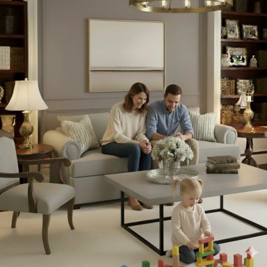 LIVING 311 ANTONIA GRIS CLARO SOFA 3 CUERPOS RESORTES FULL COMFORT PLUS + 2 SITIALES MADERA - 4
