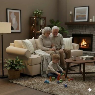 LIVING 311 PASTORA BEIGE CLARO SOFA 3 CUERPOS RESORTES + 2 SITIALES - 2