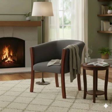 LIVING 311 FACUNDO MARENGO SOFA3 CUERPOS + 2 SITIALES DE MADERA TAPIZADOS - 5