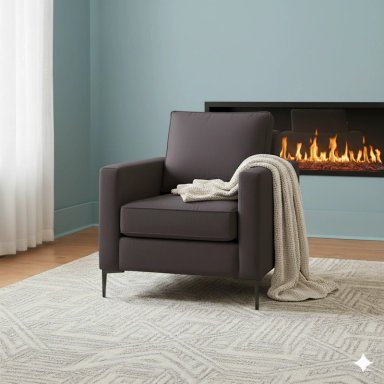 LIVING 311 SANTELMO GRAFITO SOFA 3 CUERPOS + 2 POLTRONAS CON RESORTES FULL COMFORT PLUS - 3