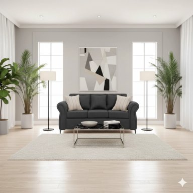 LIVING 311 SULLIVAN GRAFITO SOFA 3 CUERPOS + 2 POLTRONAS RESORTE POCKET FULL CONFORT - 2