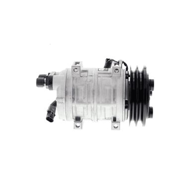 COMPRESOR DE A/C QUE TM21 2A 12V 145MM SALIDA HORIZONTAL - 3
