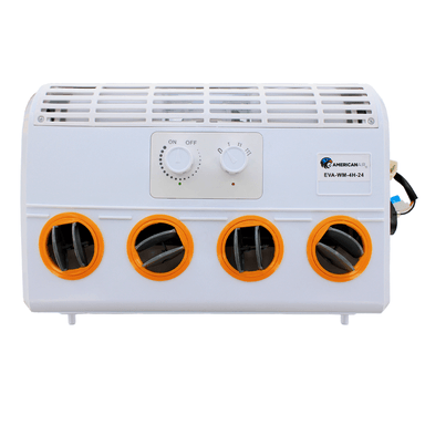 EVAPORADOR DE PARED AMERICAN AIR 4 SALIDAS 23520 BTU 490 M3/HR 3.2A 12V - 1