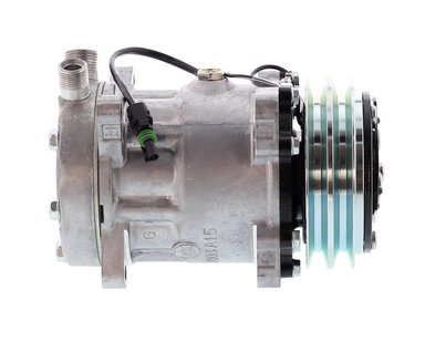 COMPRESOR DE AC AMERICAN AIR SD7H15 2A 12V 125MM MONTAJE OREJAS TAPA JD U4779 SANDEN - 5